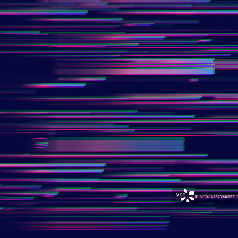 抽象粉色和霓虹蓝色横线背景。故障纹理艺术。流行的紫色蓝色。图片素材