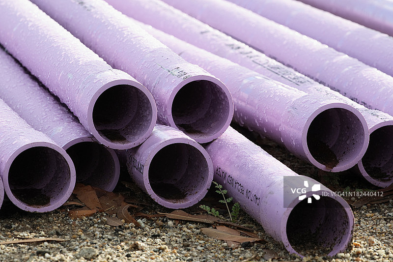 紫色管道特写水平图图片素材