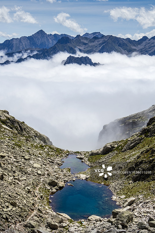 比利牛斯国家公园的埃姆巴拉特湖图片素材