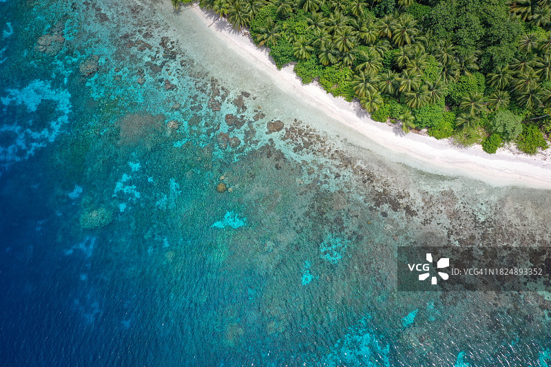 楚克泻湖鸟瞰图片素材