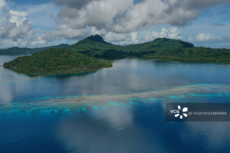 楚克泻湖鸟瞰图片素材