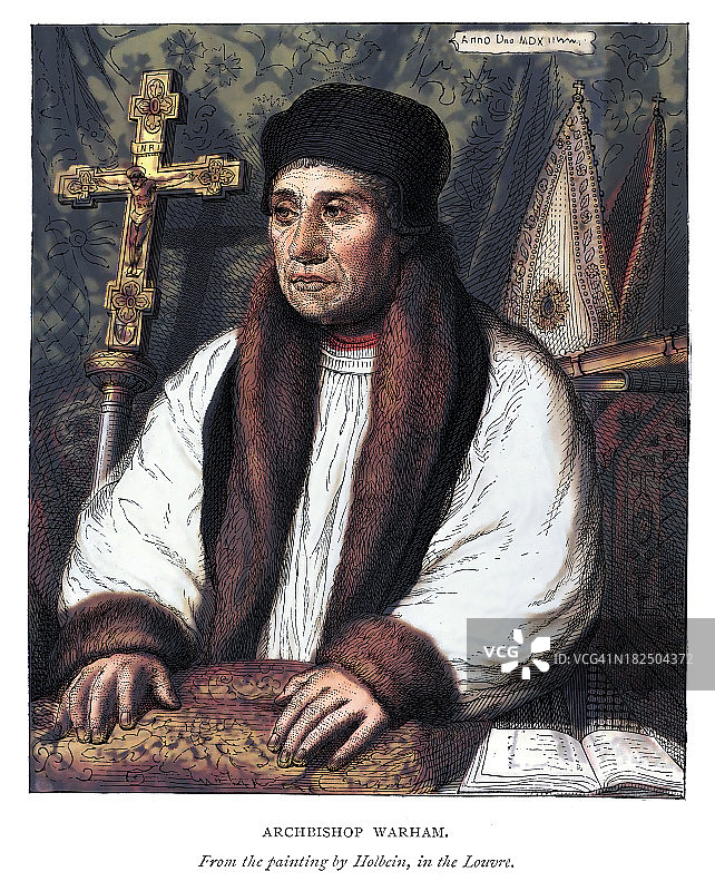 坎特伯雷大主教威廉·沃勒姆图片素材