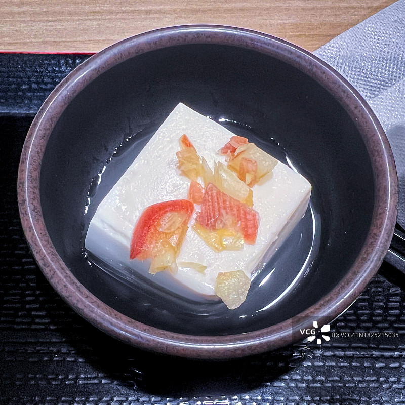 冷奴豆腐配茗荷图片素材