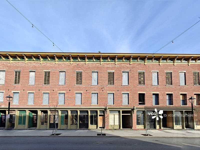 纽约州考克斯基的一排建筑物图片素材