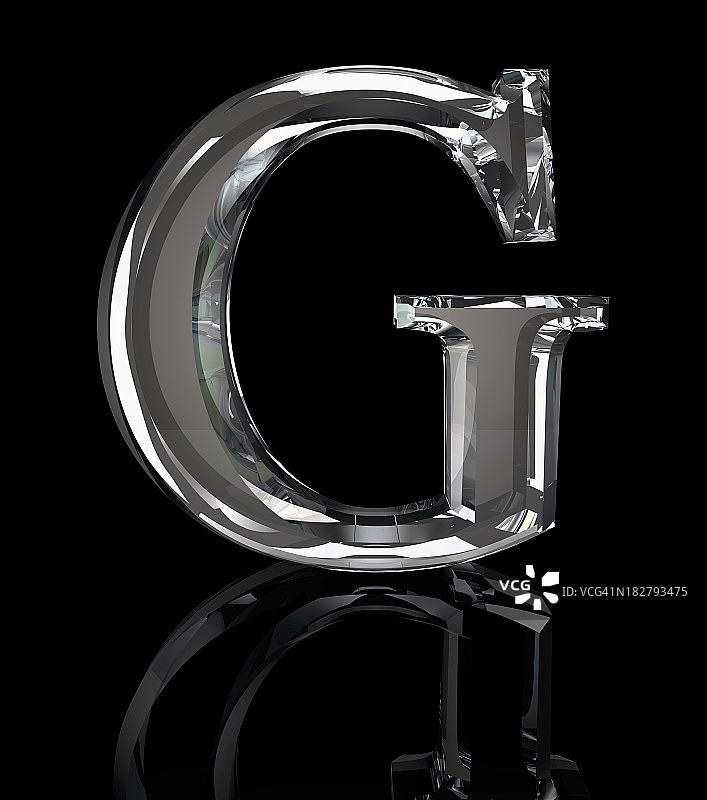 水晶字母G图片素材