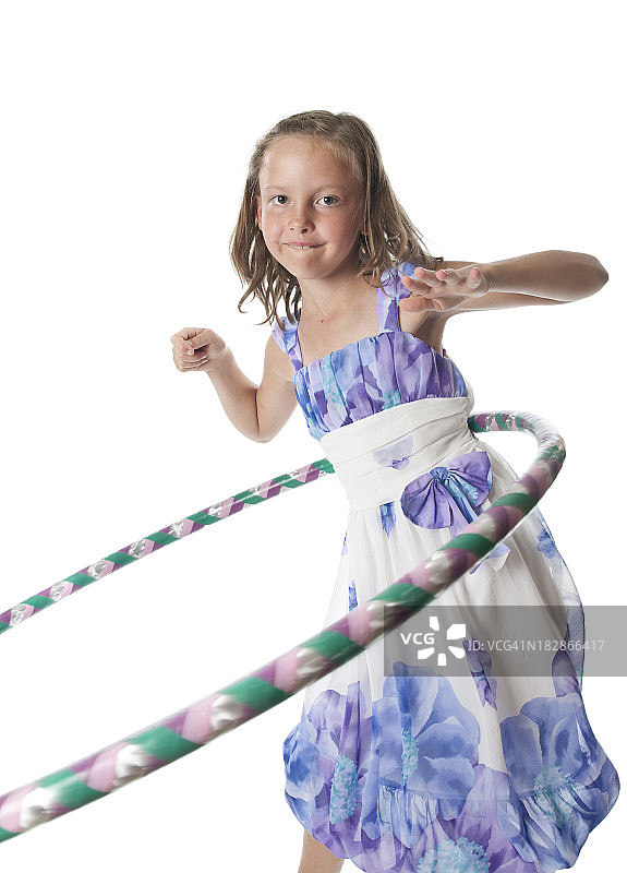 玩呼啦圈的女孩图片素材