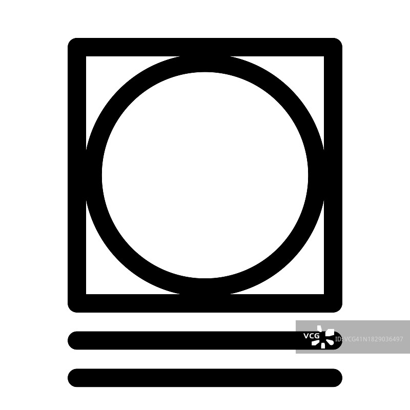 在白色背景上隔离的机器洗涤用低温烘干图标图片素材