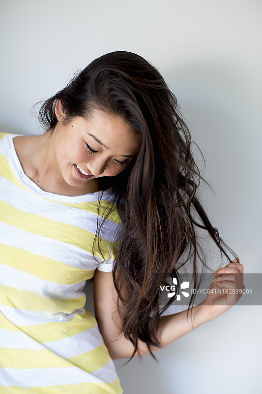 微笑的日本女人图片素材
