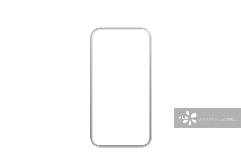 白色智能手机模型（带裁剪路径）图片素材