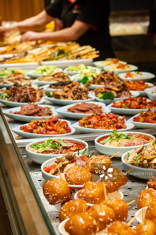 成都宽窄巷子的街头小吃图片素材