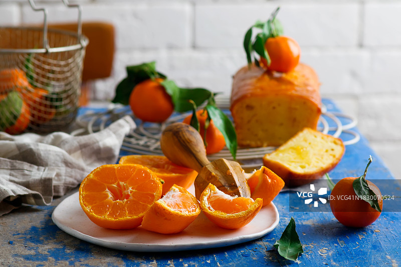 橘子釉蛋糕图片素材