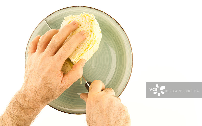 分成两部分的卷心菜图片素材