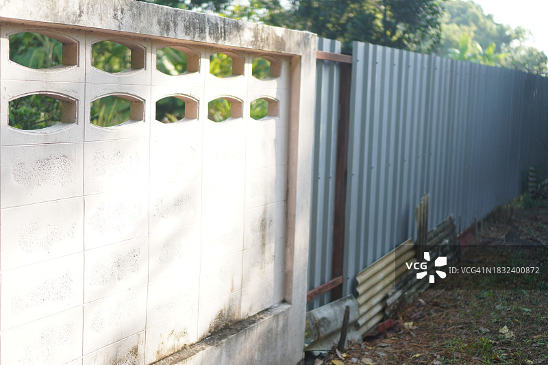 水泥砖围栏图片素材
