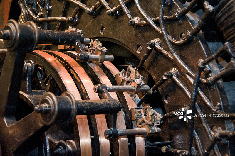 旧发动机铜制马达图片素材