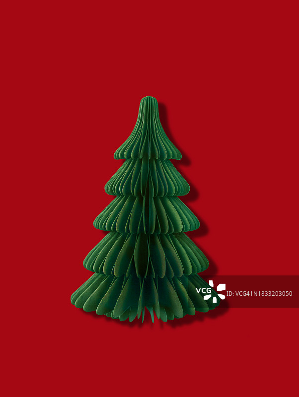 复古纸质圣诞树装饰品图片素材