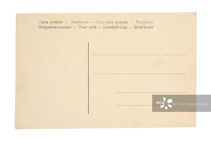 复古空白明信片图片素材