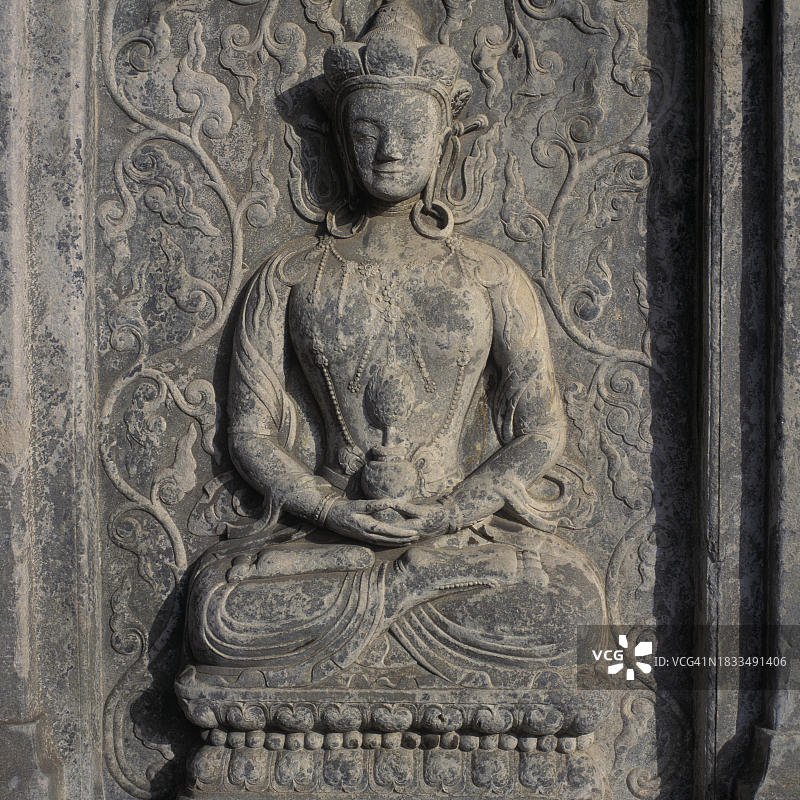 中国北京碧云寺金刚宝座塔浮雕图片素材