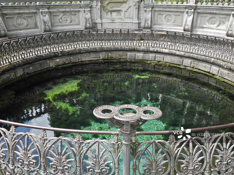 德国多瑙艾辛根多瑙河泉源喷泉景观图片素材