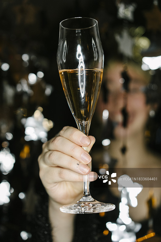 香槟酒杯特写图片素材