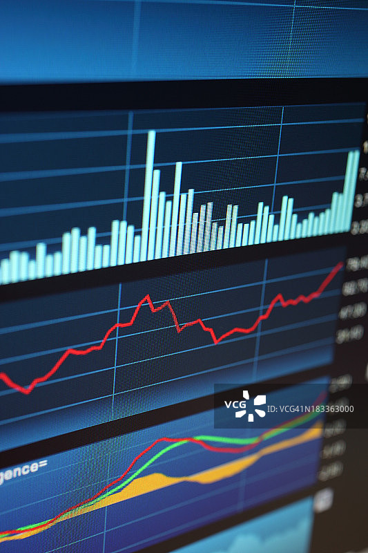 数字股票图表图片素材