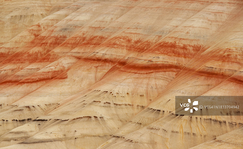 岩层结构特写，美国俄勒冈州米切尔图片素材