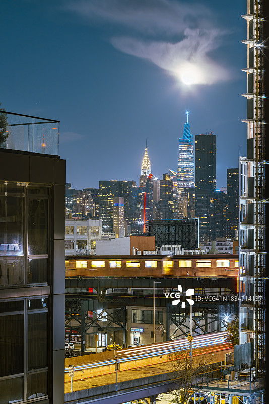 纽约夜景图片素材