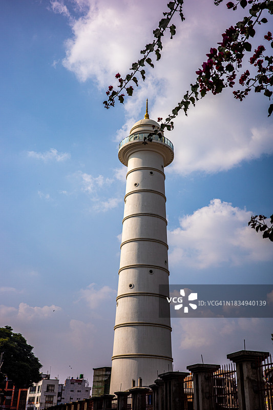 加德满都标志性建筑：达拉哈拉塔图片素材