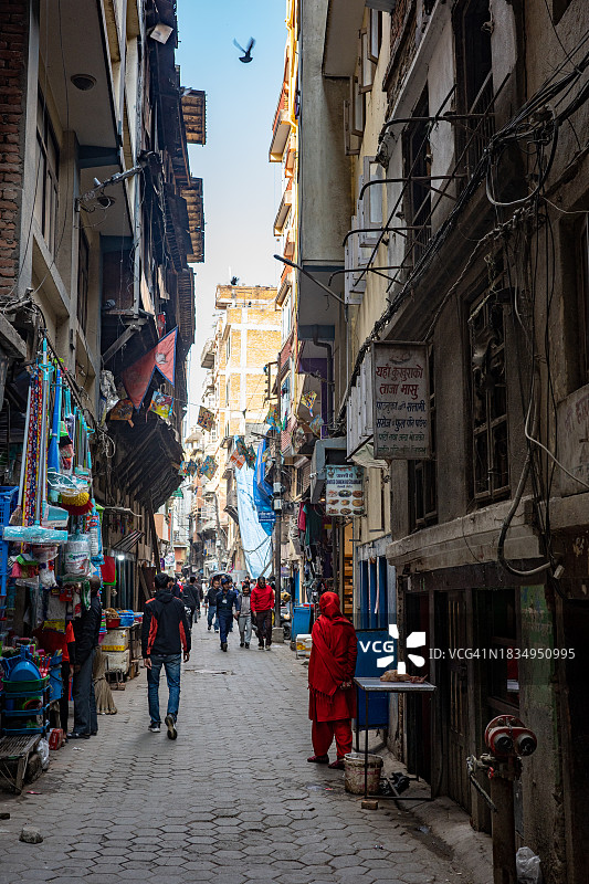 加德满都的清晨脉搏：尼泊尔中心日常生活的惊鸿一瞥图片素材