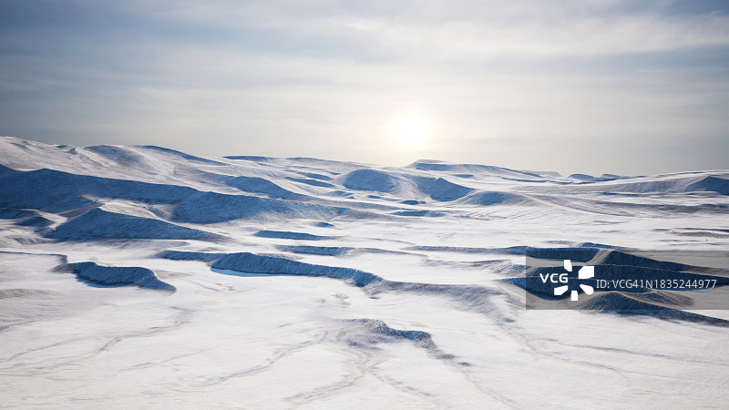 冰雪覆盖的北极沙漠图片素材