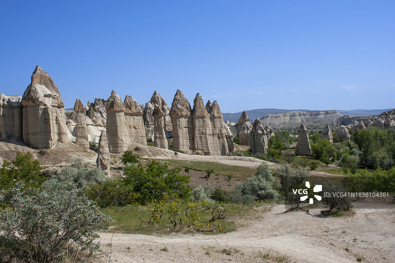 土耳其卡帕多西亚的烟囱岩层图片素材