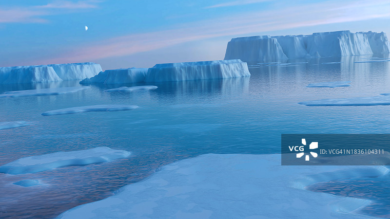 冰山和浮冰艺术作品图片素材