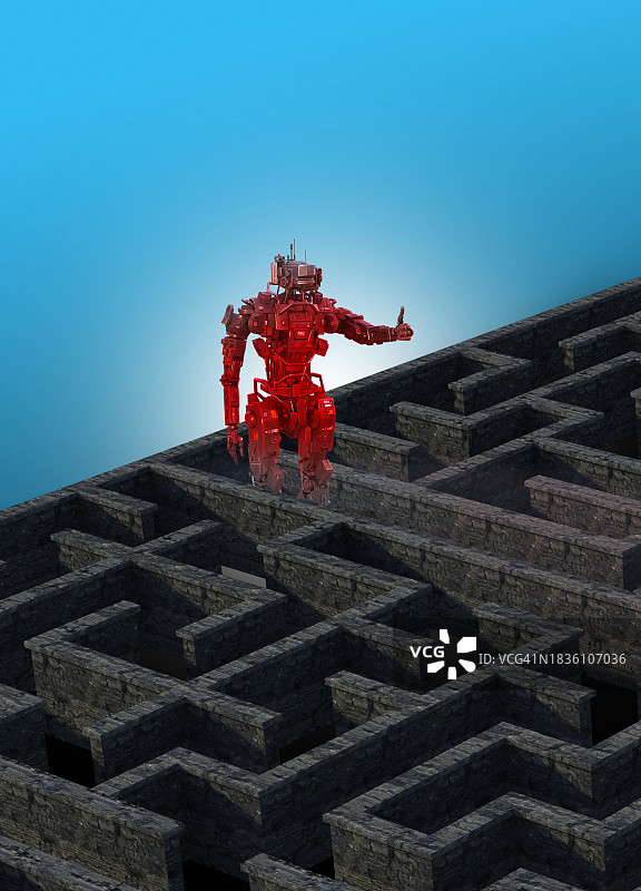 AI与机器人概念插图图片素材