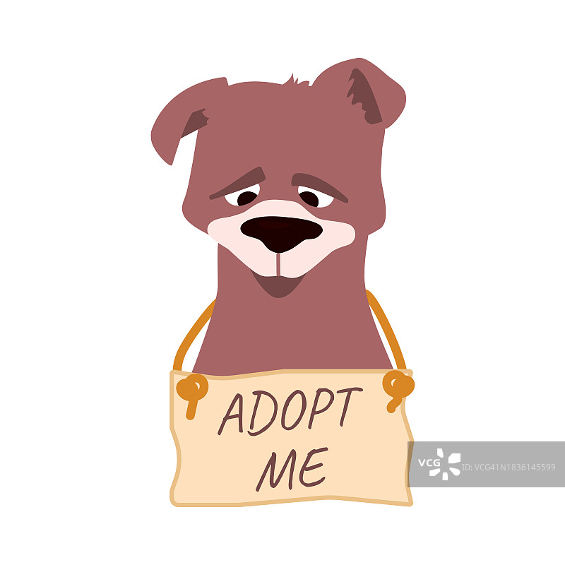 无家可归的动物概念插画图片素材