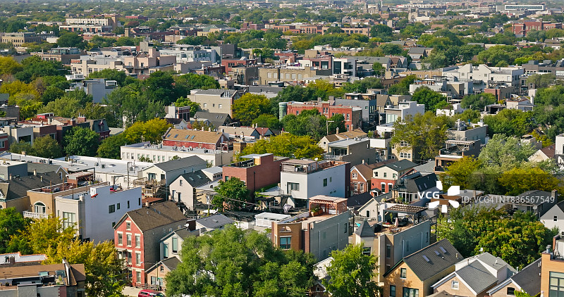 芝加哥住宅楼鸟瞰图图片素材
