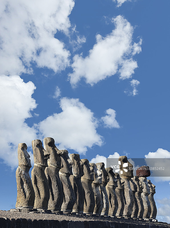 阿胡汤加里基复活节岛的蓝天图片素材