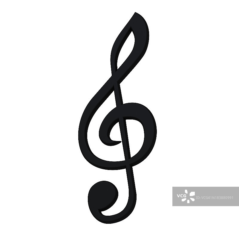 时尚的3D音乐符号图片素材