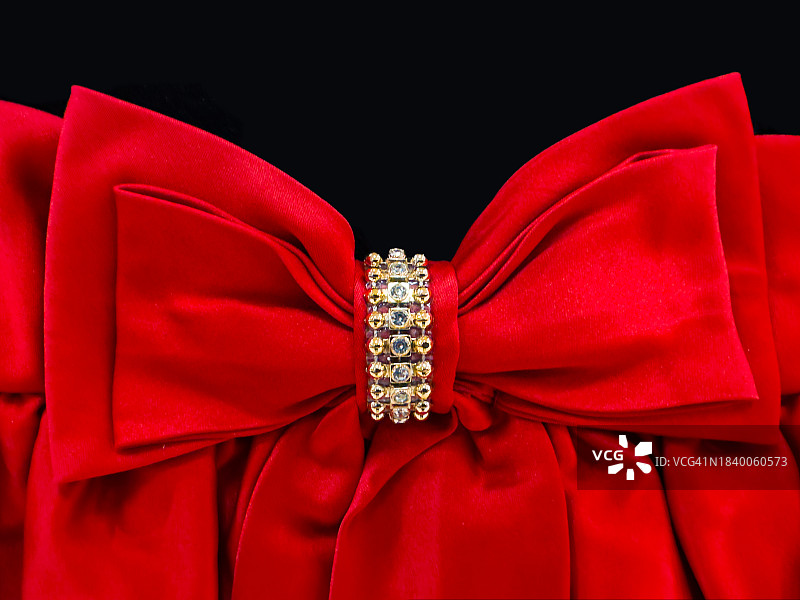 节日红色蝴蝶结图片素材