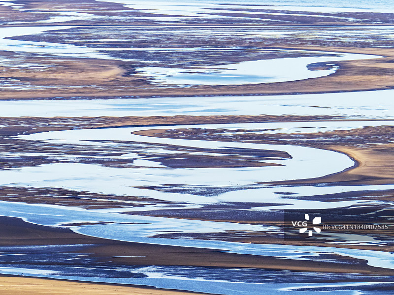 英国坎布里亚郡退潮的达顿河口图片素材