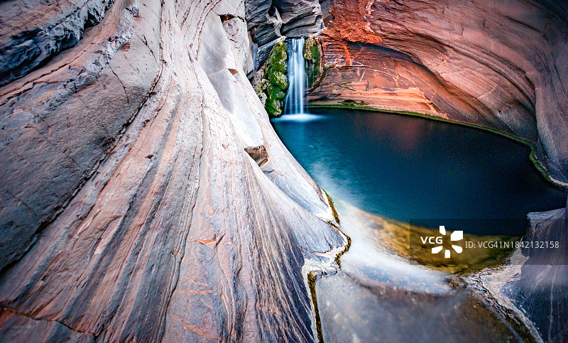 哈默斯利峡谷水疗池，卡里吉尼，澳大利亚图片素材