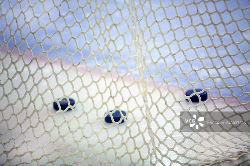 冰球球网和冰球图片素材