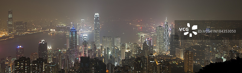 香港夜景全景图图片素材