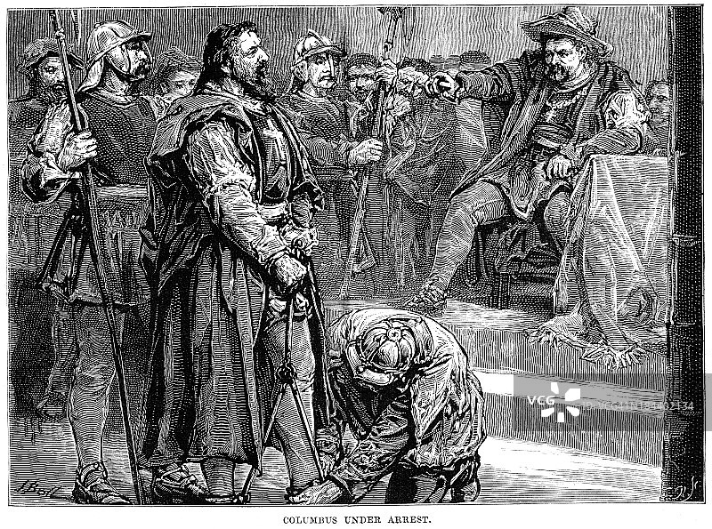 克里斯托弗·哥伦布被捕图片素材