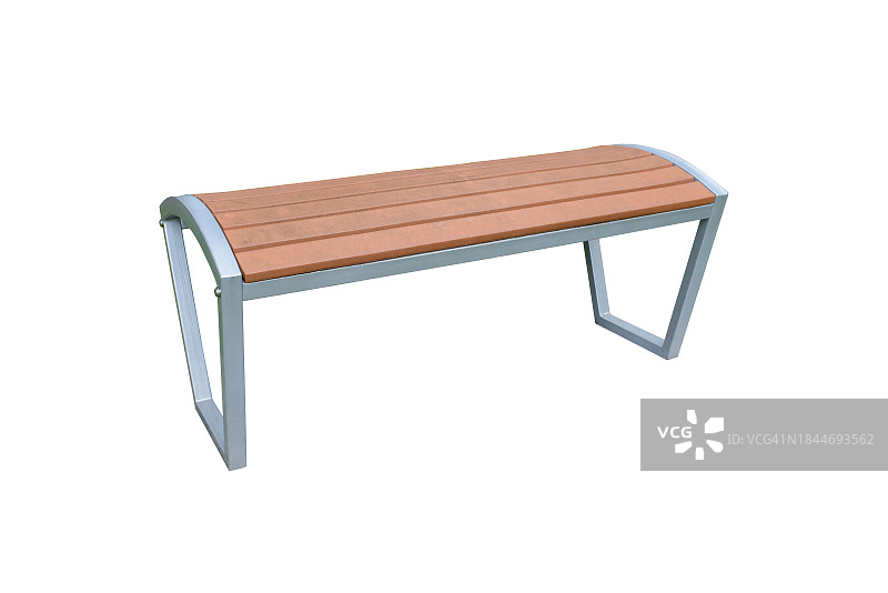 白色背景下的长椅图片素材