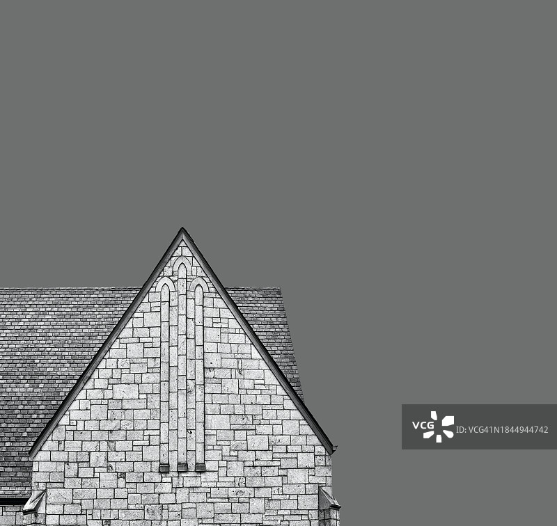 黑白教堂图片素材