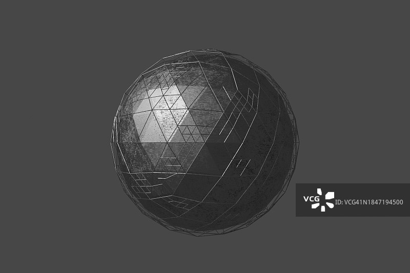 抽象线框球体图片素材