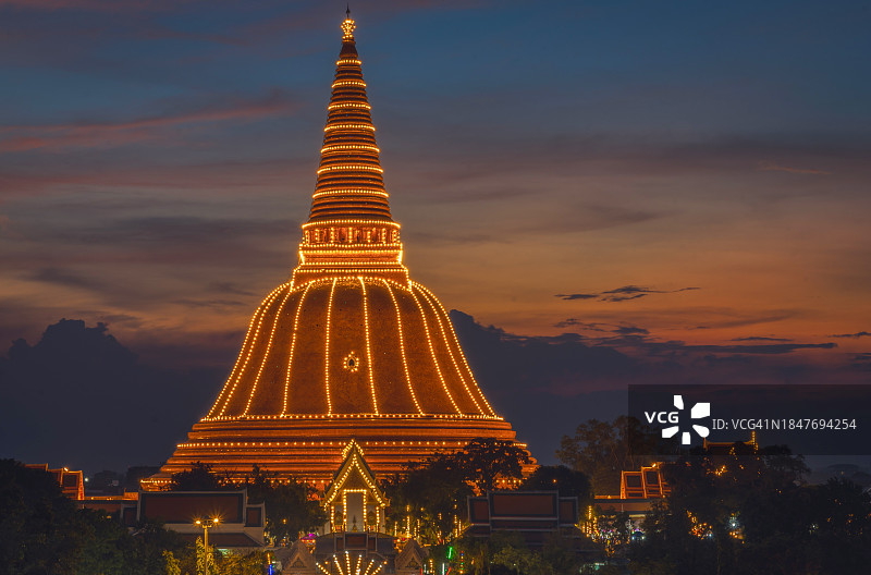 佛统舍利寺图片素材