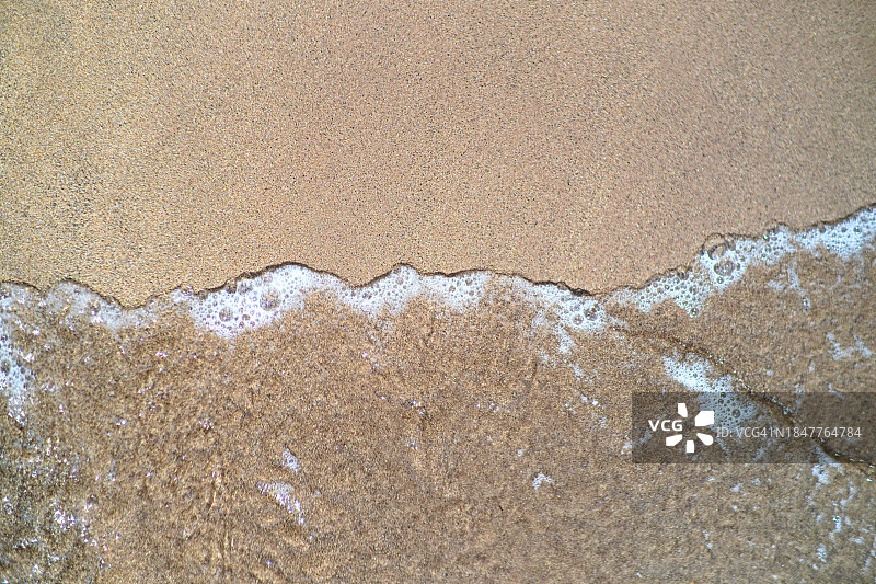 海滩水的高角度视图图片素材