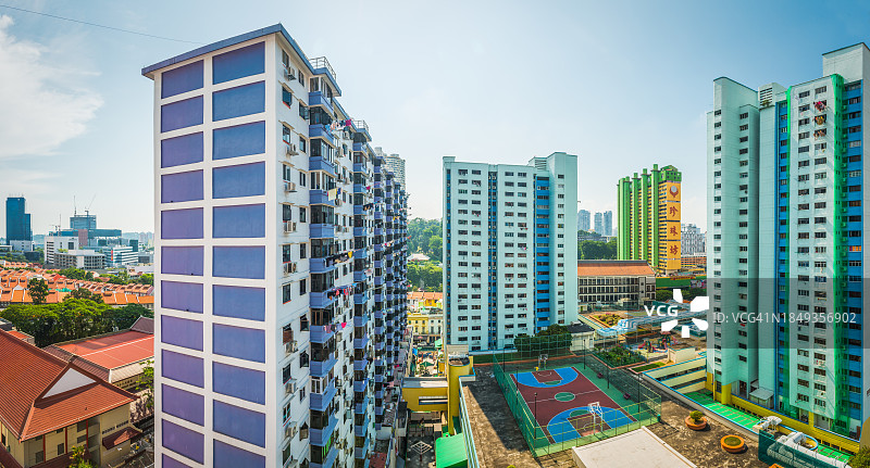新加坡高层住宅楼全景图片素材