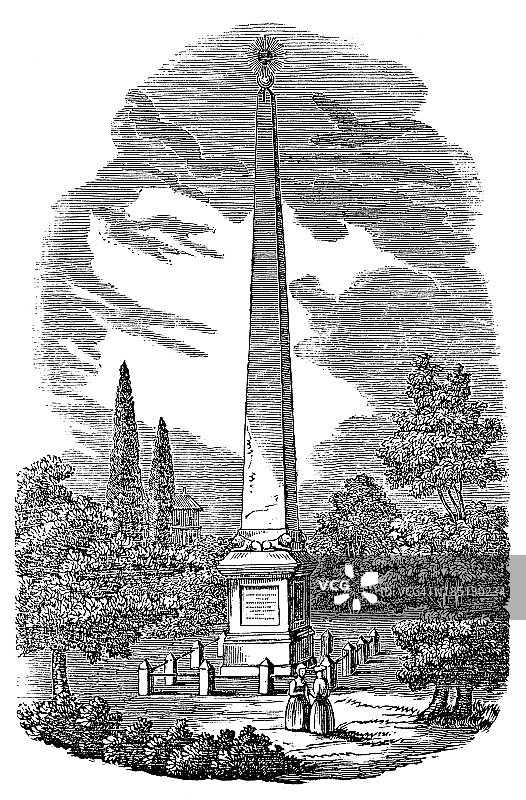 阿尔勒方尖碑的古代插图图片素材