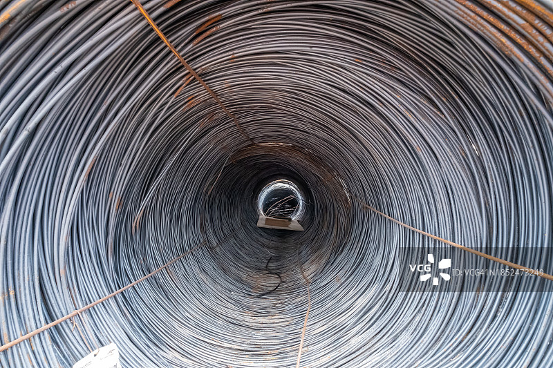 墨西哥城建筑工地的钢丝图片素材